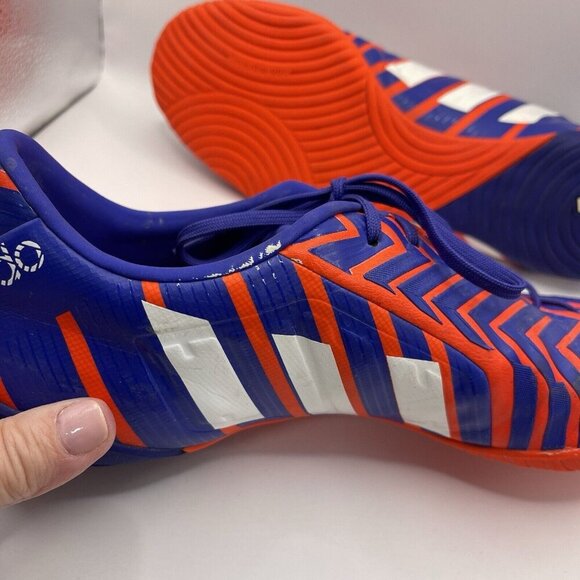 Adidas Predator Absolado Soccer Shoes Mens 9.5 Blue Red Indoor Cleat B35480 - Picture 7 of 9